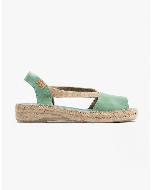Toni Pons Green Ella Suede Espadrille Sandals Mint