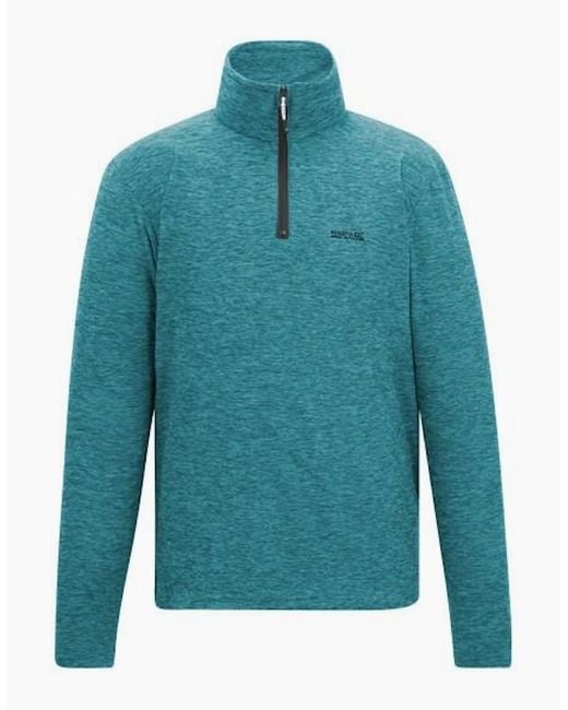 Regatta Blue Thompson Marl Half Zip Fleece Jacket for men
