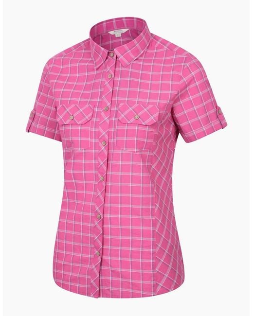 Mountain Warehouse Pink Ladies Cotton Holiday Shirt