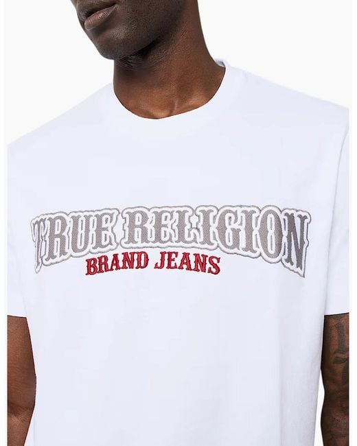 True Religion White 108637 T Shirts for men