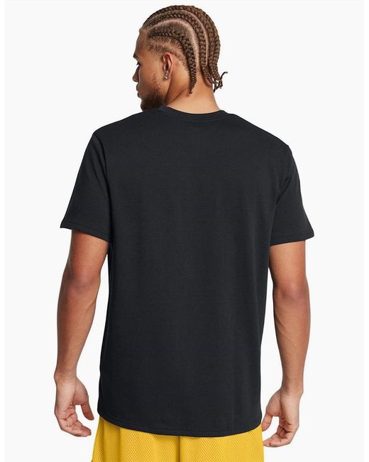 Under Armour Black Logo Heavyweight T Shirt for men