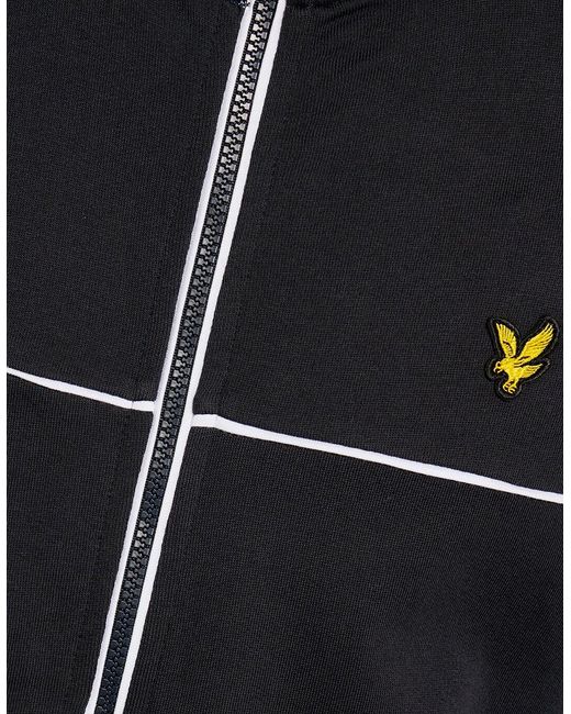 Lyle & Scott Blue Lyle & Scott Piped Full Zip Track Top Dark for men