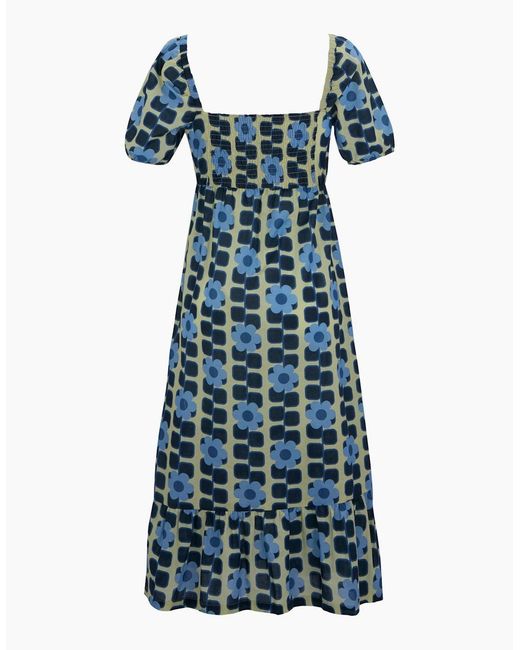 Regatta Blue Ladies Orla Kiely Giant Flower Summer Midi Dress