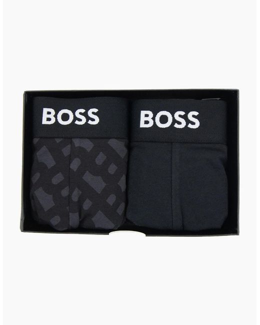 Boss Black Two Pack Of Boxer Briefs With Logo Waistbands 001 for men