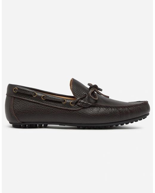 Oliver Sweeney Black Cano Leather Driving Shoes for men