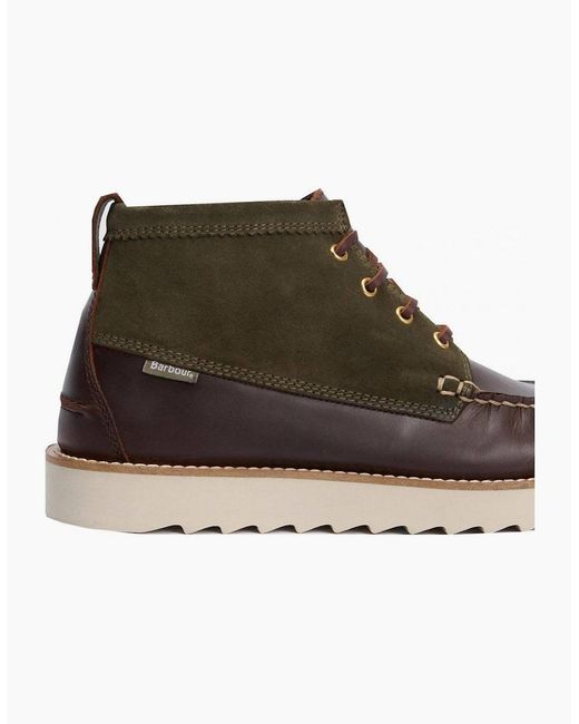 Barbour Brown Hadston Chukka Boots for men