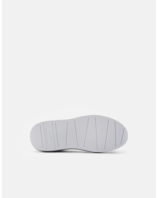 ARMANI EXCHANGE White Leather Sneakers for men