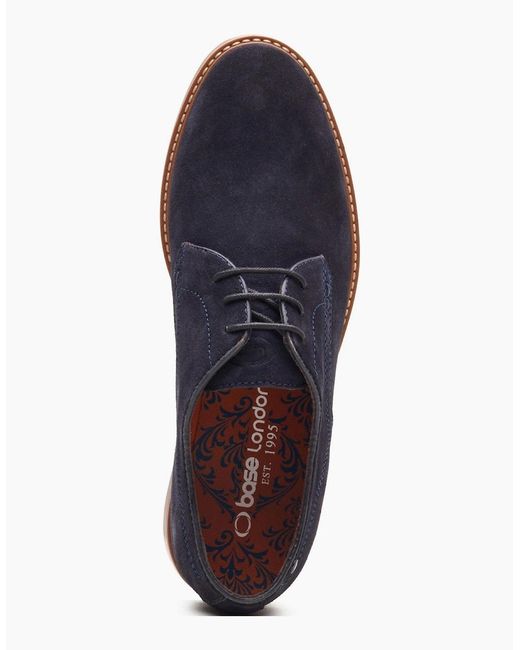 Base London Blue London Strand Derby Shoes for men