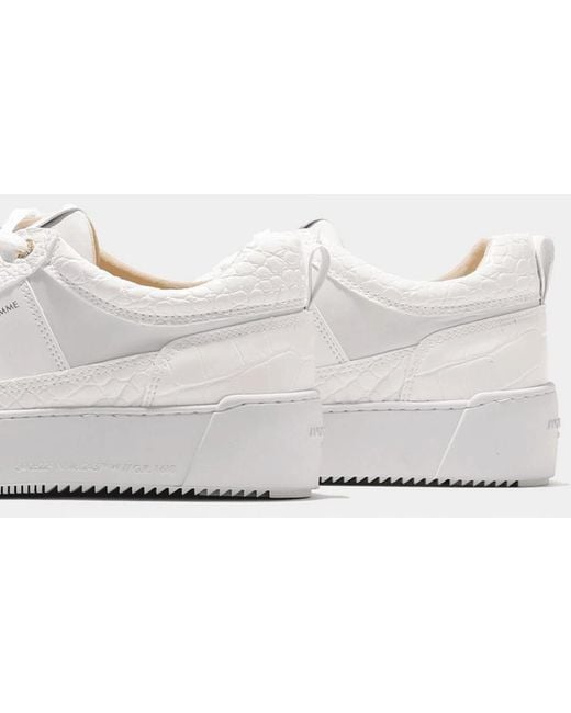 Android Homme White Point Dume Strap Emboss Patent Croc & Hardware Trainer for men