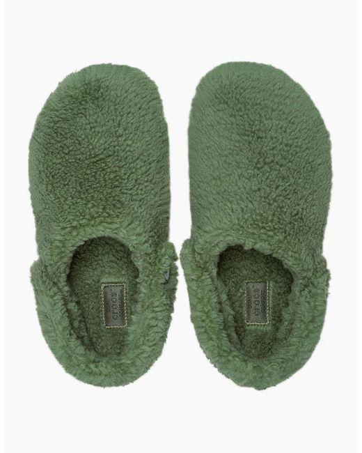 CROCSTM Green Classic Cozzzy Polyester Army Slippers for men