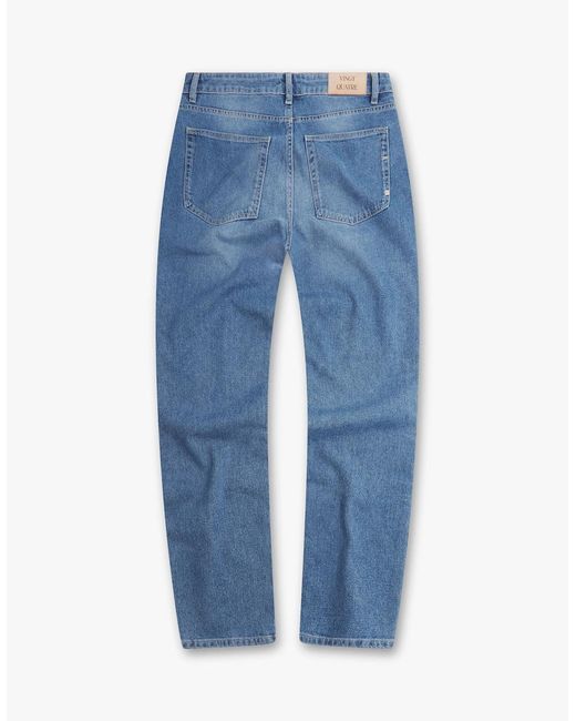 Vingt Quatre Denim Blue Vingt Quatre Taper Fit Light Jeans for men