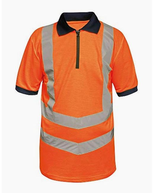 Regatta Orange Professional Hi-Vis Reflective Polo Shirt for men