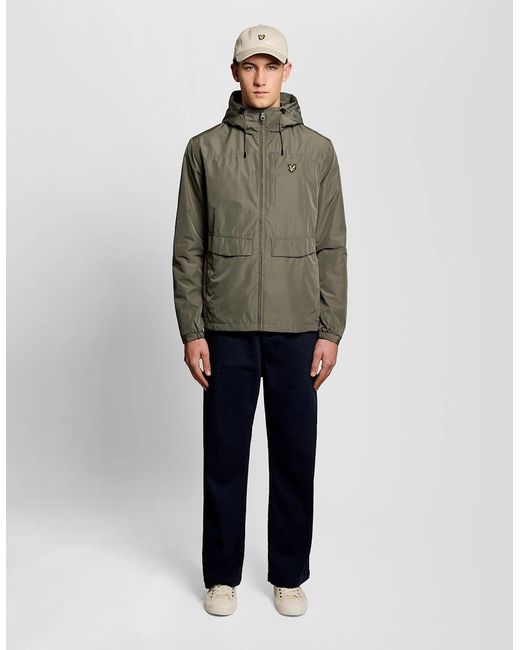 Lyle & Scott Green Lightweight Hooded Jacket for men
