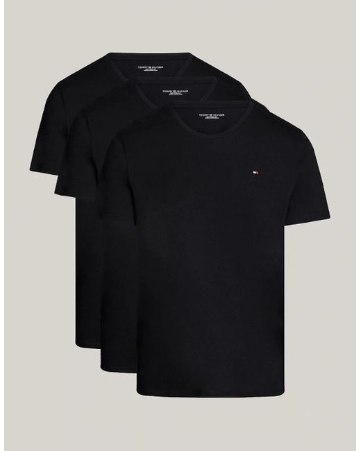 Tommy Hilfiger Black 3 Pack T-Shirts for men