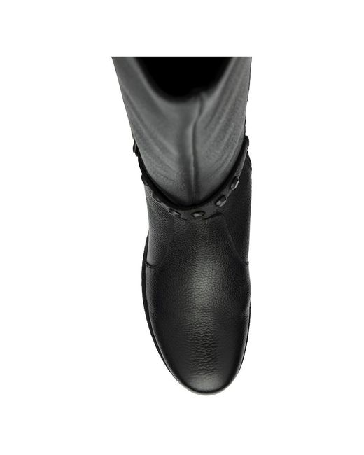 Ravel Black Arkle Knee High Wedge Boots
