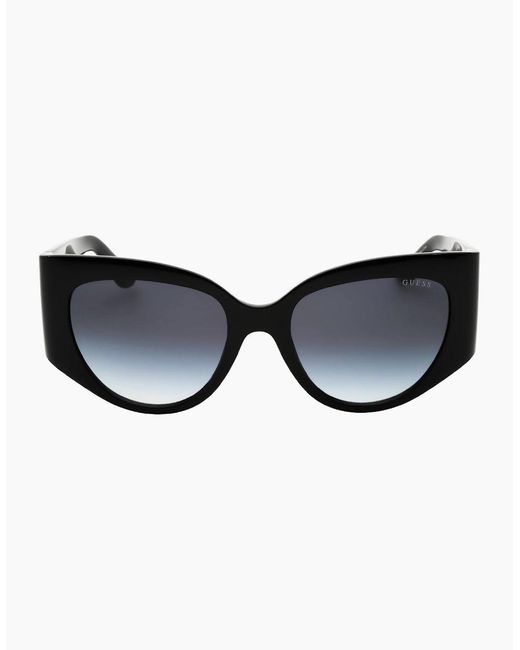 Guess Black Shiny Oval Sunglasses