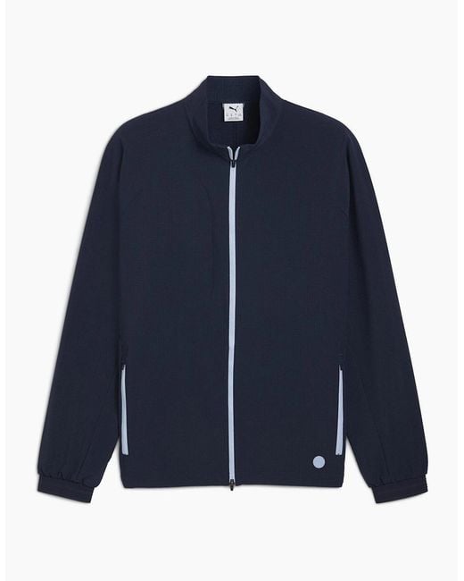 PUMA Blue Cypress Softshell Performance Golf Jacket for men