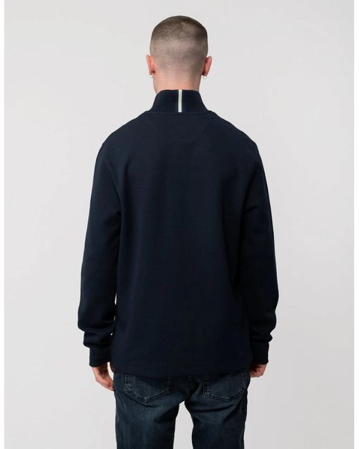 Ted Baker Blue Actos 1/4 Zip Sweatshirt for men
