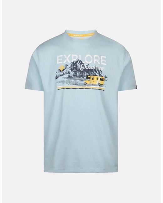 Trespass Blue Thelon Printed Casual T-Shirt for men