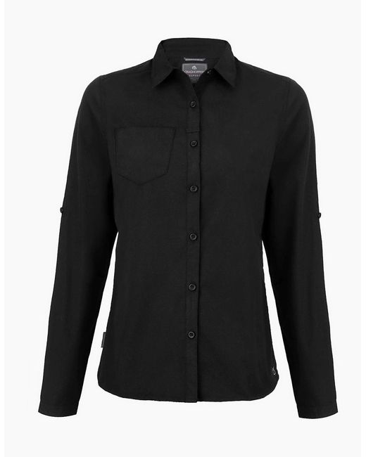 Craghoppers Black Ladies Kiwi Long-Sleeved Shirt