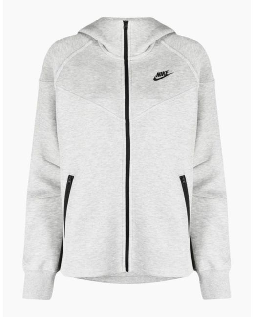 Nike White Zip-Up Light Hoodie