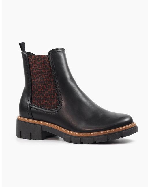 Lunar Black Ribble Ankle Boots