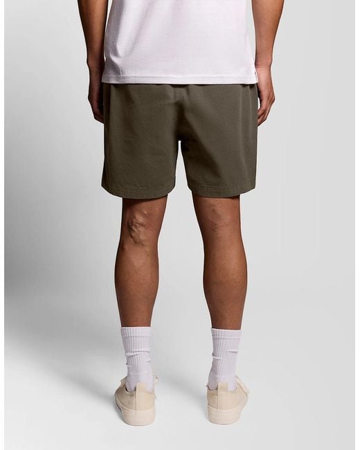 Lyle & Scott White Cotton Twill Shorts for men