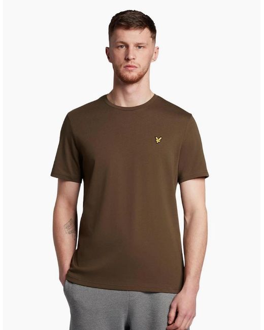 Lyle & Scott Green Lyle & Scott Branded Chest Logo T-Shirt for men