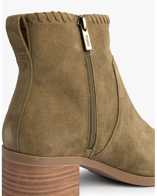 TOMS Green Delilah Ankle Boots