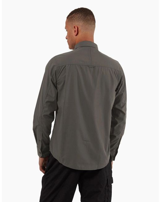 Craghoppers Gray Expert Kiwi Long-Sleeved Shirt for men