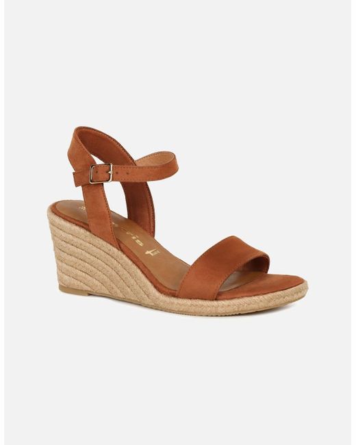 Tamaris Brown Sweet Pea Wedge Heel Sandals