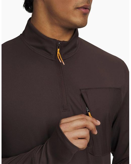 Under Armour Black Trail Run High Neck Long Sleeve Athletic T-Shirt for men