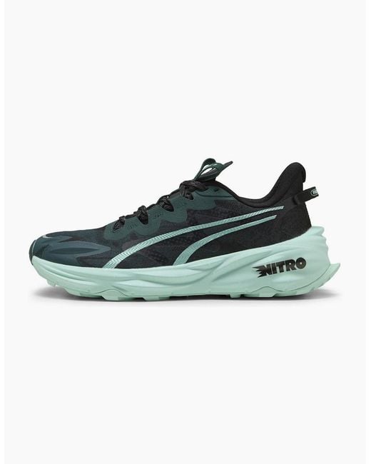 PUMA Green Fast Trac Nitro 3 Off Road Trail Running Shoes for men