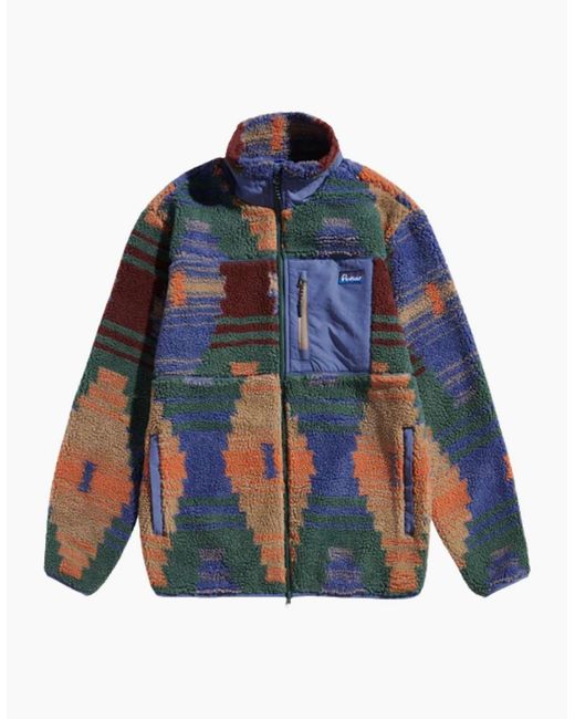 Penfield Blue Forefounders Mattawa Lead Fleece Jacket for men