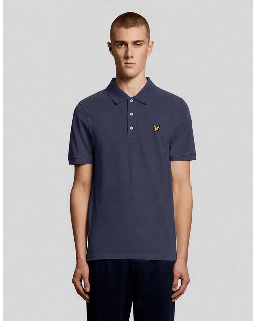 Lyle & Scott Blue Cotton Polo Shirt for men