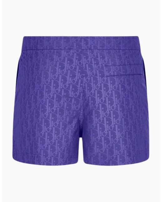 Dior Blue Oblique Swim Shorts for men