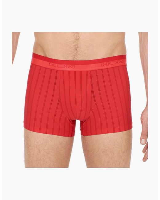 Hom Red Chic Tempation Ribbed Comfort Boxer Trunk for men