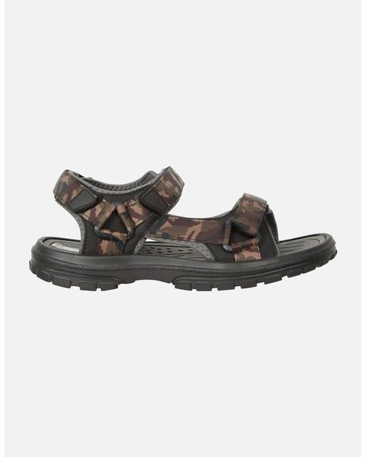 Mountain Warehouse Black Crete Camo Sandals for men