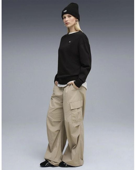 PUMA Black Elevated Comfort Crew Sweatshirt