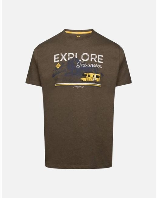 Trespass Green Thelon Printed Casual T-Shirt for men