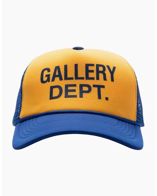 GALLERY DEPT. Blue Logo Trucker Cap for men