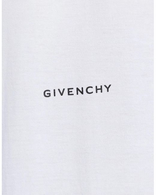 Givenchy White Small Logo Slim Fit Jersey T-Shirt for men