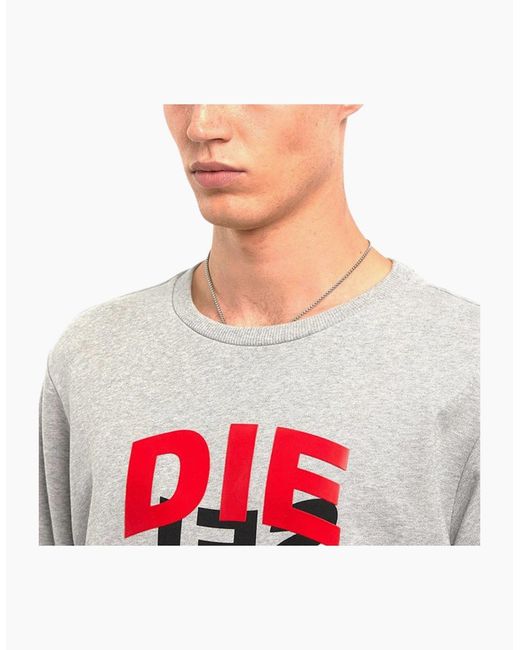 DIESEL Gray Girk N80 Felpa Pullover Sweatshirt for men