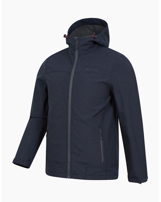Mountain Warehouse Blue Reykjavik Softshell Windproof Jacket for men
