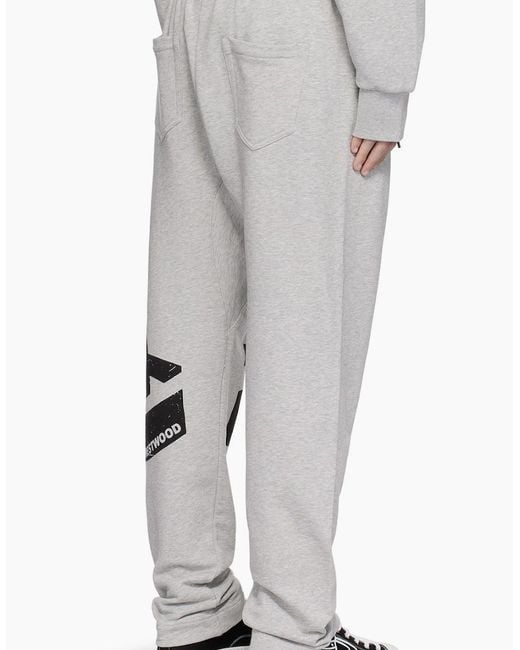 Vivienne Westwood Gray Sunken Orb Football Sweatpants for men