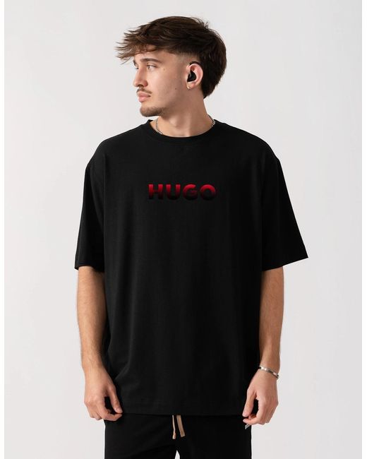 Boss Black Hugo Ray Gradient Logo Pyjama T-Shirt for men