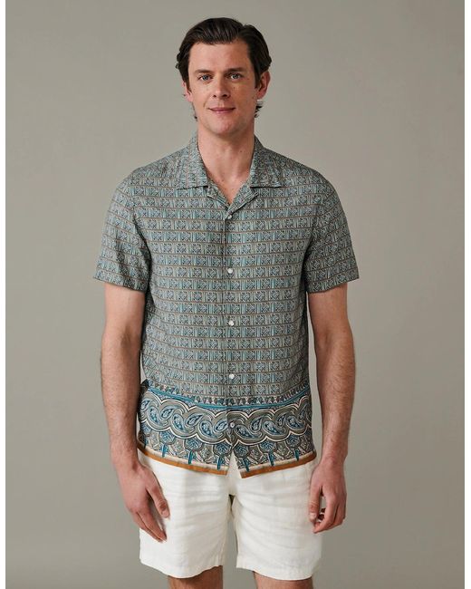 aubi Gray Belmont Printed Shirt for men