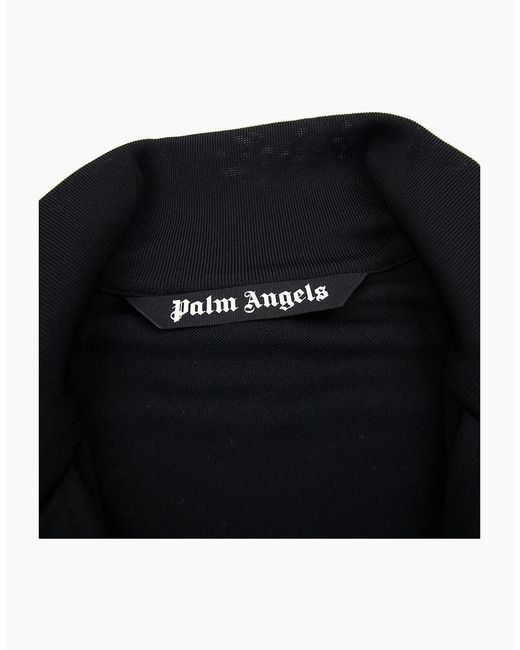 Palm Angels Black Pa Monogram Classic Track Jacket/Off for men