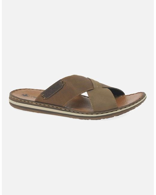 Rieker Brown Sand Dune Sandals for men