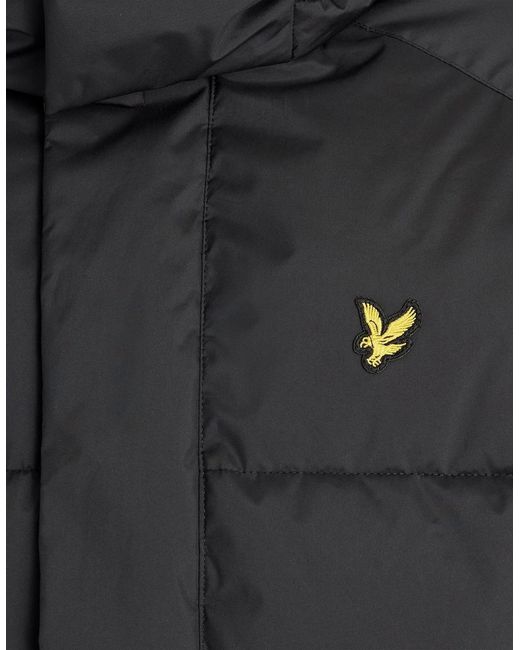 Lyle & Scott Gray Hooded Puffer Jacket for men